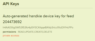 Xively - API Keys